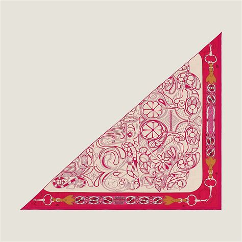 hermes h d'origny scarf|Folklore d'Henri d'Origny giant triangle .